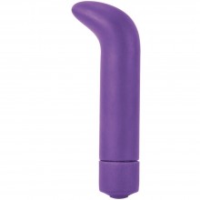 Изогнутый вагинальный вибратор Shots Toys «The Gee» для точки G, цвет фиолетовый, Shots Media SHT185PUR, длина 10.5 см.