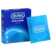 Утолщенные презервативы «Extra Safe» от компании Durex, упаковка 3 шт, Durex Extra Safe №3, длина 20.5 см.