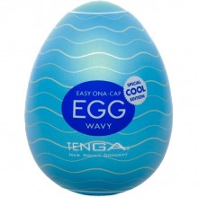 Мастурбатор-яйцо с охлаждающей смазкой «COOL EGG» от компании Tenga, длина 7 см.