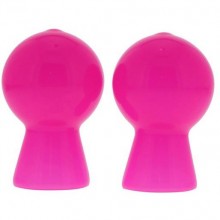 Вакуумные помпы для сосков «Nipple Sucker Pair In Shiny» от компании NMC, цвет розовый, 160010, из материала ПВХ, длина 6 см., со скидкой
