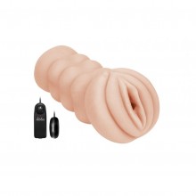 Мастурбатор-вагина с вибрацией «Satisfaction Vibro Honeypot» от компании Lola Toys, длина 16 см.