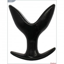 Анальная растягивающая пробка для ношения от Eroticon, цвет черный, 31039, из материала TPE, длина 9.5 см.