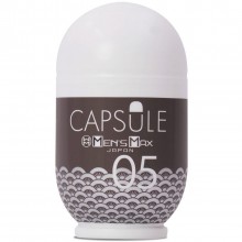 Карманный мастурбатор-яйцо «Capsule 05 Ougi» от компании MensMax, цвет черный, MM-18, бренд Mens Max, из материала TPE, длина 8 см., со скидкой