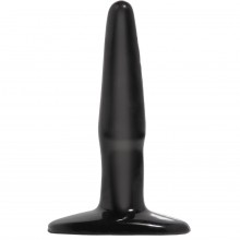 Анальная пробка «Basix Rubber Mini» с широким основанием из серии Basix Rubber Worx от PipeDream, цвет черный, 426023, длина 10.8 см.