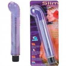 Водонепроницаемый массажер G-точки «Slim Jellies G-spot» от компании Gopaldas, цвет фиолетовый, 2K702LV BCD GP, длина 15 см.