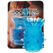 Насадка на пенис в виде распускающегося цветка «Silicone Tickler Cock Ring» от компании Dream Toys, цвет голубой, 2K754CBLU, бренд Gopaldas, из материала TPE, длина 6 см.