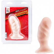 Мягкая анальная пробка «Ass Training» от компании Erotic Fantasy, цвет телесный, EF-T202, из материала TPR, длина 9 см.