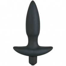 Анальная мультискоростная вибровтулка «Small Plug» из серии Black Velvets от You 2 Toys, цвет черный, 0578169, длина 12 см.