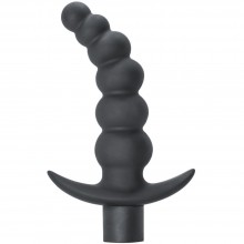 Анальная елочка с вибрацией на удобном основании «Ecstasy Dark Grey» из коллекции Spice It Up от Lola Toys, цвет серый, 8009-02Lola, длина 11 см.