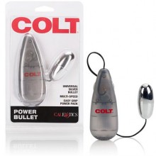 Вибропуля на выносном пульте «Multi-Speed Power Pak» из серии Colt Gear от компании California Exotic Novelties, цвет серебристый, SE-6890-10-2, бренд CalExotics, коллекция Colt Gear Collection, длина 6 см., со скидкой