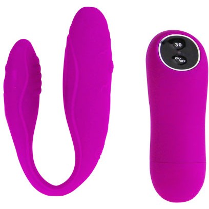 Мини-вибратор для пары Indulgence» с дистанционным управлением из коллекции Pretty Love от Baile, цвет фиолетовый, BI-014145, длина 15 см.