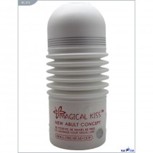 Ручной мастурбатор силиконовый «Magical Kiss» от компании PlayStar, цвет белый, NC-074