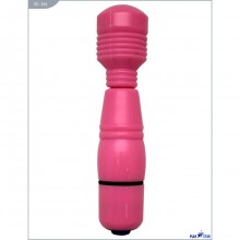 Миниатюрный женский вибратор со сменными насадками от компании PlayStar, цвет розовый, NC-366, из материала Силикон, длина 7.5 см.