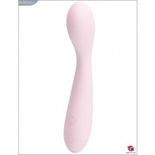 Силиконовый перезаряжаемый вагинальный вибратор «Pretty Love Nigel», цвет розовый, Baile BI-014422-1, длина 17 см.