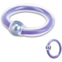 Эрекционное кольцо на пенис с шариком от компании Erotic Fantasy, цвет фиолетовый, EF-T027-CPUR, бренд EroticFantasy, из материала TPR, со скидкой