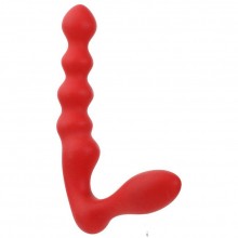 Силиконовый стимулятор-страпон Purrfect Silicone от компании Dream Toys, цвет красный, 20824, длина 19 см.