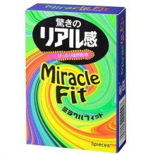 Презервативы «Xtreme Miracle Fit» от компании Sagami, упаковка 5 шт, Sagami Xtreme Miracle Fit, из материала Латекс, длина 19 см., со скидкой