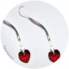 Украшение для груди с кристаллами Swarovski в форме сердца от компании Me Seduce, цвет красный, ND006, из материала Металл, One Size (Р 42-48), со скидкой