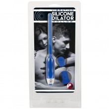 Полый уретральный вибратор «Vibrating Silicone Dilator Hollow» из силикона, цвет синий, Orion 0591416, длина 19 см.