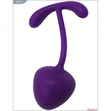 Силиконовый вагинальный шарик «Sweet Apple» со смещенным центром тяжести от компании Eroticon, цвет фиолетовый, 30492, диаметр 4.2 см.