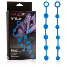 Анальные силиконовые «Silicone O Beads - Blue» из коллекции Posh от компании California Exotic Novelties, цвет голубой, SE-1322-20-3, бренд CalExotics, из материала Софтскин, длина 23 см., со скидкой