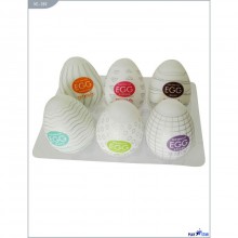 Мастурбатор-яйцо в ассортименте, цвет белый, PlayStar NC-071, из материала TPE