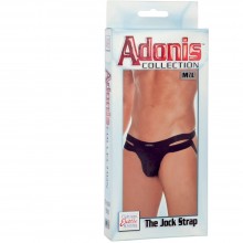 Мужские трусы-джоки «Adonis The Jock Strap» с открытой попкой от компании California Exotic Novelties, цвет черный, размер L/XL, SE-4526, коллекция Adonis Collection, со скидкой