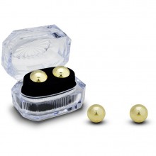 Небольшие металлические вагинальные шарики для интимных мышц от компании Gopaldas, цвет золотой, E0007G30PGAC, диаметр 1.5 см.