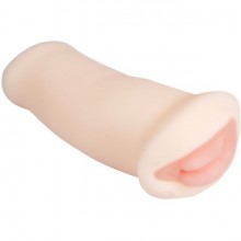 Вибрирующий мастурбатор-вагина с нежными губками «Lily» из серии Passion Lady от Baile, цвет телесный, BM-009169, из материала TPE, длина 18 см.