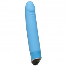 Вибратор с выраженной головкой «Happy» из серии Smile от You 2 Toys, цвет голубой, 0571563, длина 22 см.