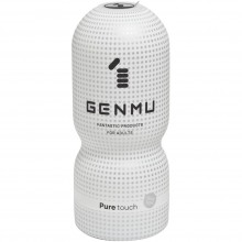 Мастурбатор с эффектом вакуума и рельефом «Pure Touch» от компании Genmu, цвет белый, GM00025, из материала Силикон, длина 15.8 см.