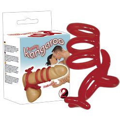 Насадка на пенис «KANGAROO» от компании You 2 Toys, цвет красный, 5180770000, бренд Orion, из материала TPE, длина 9 см.
