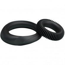 Эрекционные кольца из силикона «Ring Manhood» от компании Baile, цвет черный, BIOBI-210153, диаметр 3.3 см., со скидкой