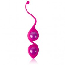 Шарики вагинальные на силиконовой сцепке от компании Cosmo, цвет розовый, BIOCSM-23036, бренд Bior Toys, диаметр 3.5 см.