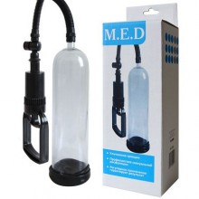 Вакуумная помпа для мужчин с классическим насосом от компании M.E.D., цвет черный, BIOMD-33004, из материала Пластик АБС, длина 19.2 см.