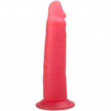 Женский гелевый фаллоимитатор на присоске, цвет розовый, длина 16.5 см, диаметр 3.5 см, LoveToy AP217100, бренд Биоклон, длина 16.5 см.