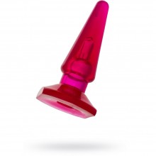Конусообразная гелевая анальная втулка для новичков, цвет розовый, ToyFa 881303-3, длина 10 см., со скидкой