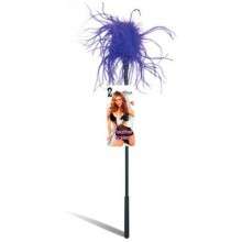 Палочка-щекоталка с перьями «Feather Tickler», цвет фиолетовый, Lux Fetish LF1460-PUR, длина 45 см.