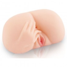 Нежная вагина и анус с вибрацией «№1», цвет телесный, ToyFa 893012, коллекция Juicy Pussy, длина 14.5 см.