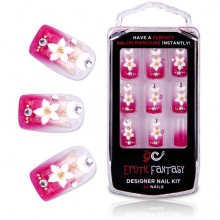 Акриловые типсы с розовым маникюром «Spring Flower», цвет розовый, Erotic Fantasy EF-NS07, бренд EroticFantasy