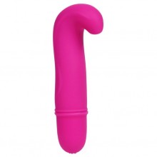 Силиконовый мини-вибратор для женщин Pretty Love «Dana» с загнутым кончиком, цвет розовый, Baile BI-014293, длина 10 см.