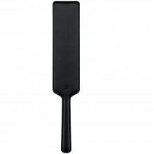 Бдсм шлепалка для интимных игр «A714» с логотипом Obsessive, цвет черный, A714 crop, из материала ПВХ, длина 22 см.
