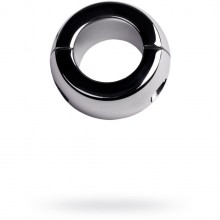 Металлический утяжелитель-кольцо на мошонку, цвет серебристый, ToyFa Metal 717145, диаметр 3.5 см., со скидкой