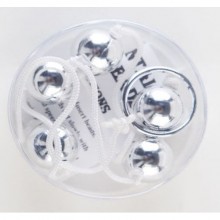 Анальные шарики на шнурке, цвет серебристый, Gopaldas 123S-BX, из материала Пластик АБС, длина 50 см.