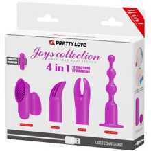Набор женских вибраторов Pretty Love «JoyCollection 4 in 1», цвет фиолетовый, Baile BW-012011, из материала Силикон