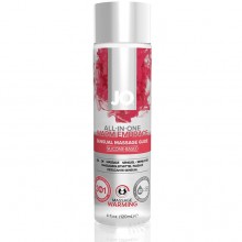 Универсальная гель-смазка на силиконовой основе с согревающим эффектом «JO All-In-One Massage Glide», объем 120 мл, System JO JO40062, 120 мл.