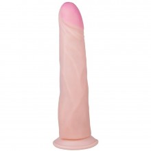 Фаллоимитатор из киберкожи на присоске, длина 19.5 см, диаметр 3.5 см, Биоклон 810100, бренд LoveToy А-Полимер, длина 19.5 см.