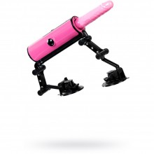 Секс-машина MotorLovers «Pink-Punk» с поршневой системой и функцией нагрева, цвет розовый, длина насадки 14 см, ToyFa 456602, длина 14 см.
