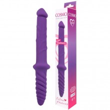 Двухсторонний фаллос для женщин, цвет фиолетовый, Cosmo BIOCSM-23079, из материала Силикон, длина 23 см.