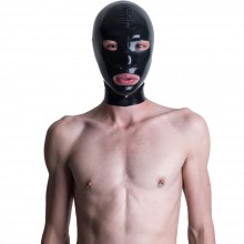 Маска-шлем на лицо из латекса, цвет черный, размер M, LatexAS LAT100BM